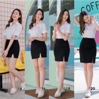 ราคา กระโปรงนักศึกษาทรงเอ ผ่าหน้า กระโปรงทรงเอ ยาว14 16 18 20ผ้าฮานาโกะใส่สบายไม่หนาไม่บาง (6833851982)