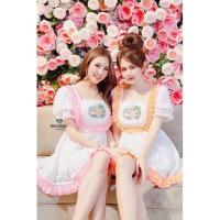 ราคา เดรสสั้นคอเหลี่ยมแขนตุ๊กตา (13634493348)