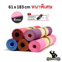 ราคา เสื่อโยคะ TPE 8mm รุ่นหนาพิเศษ สี 2 โทน TPE yoga mat 8 mm (2675762039)