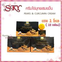 ราคา SKY ยกโหล 12 กล่อง ครีมไข่มุกผสมขมิ้น Pearl Curcumin Cream ขนาด 20 กรัม ครีมขมิ้นสกาย (4262540348)