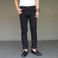 ราคา Golden Zebra Jeans กางเกงยีนส์ขากระบอกเล็กผ้ายืดสีดำ Size เอว 28 44 (668573963)