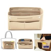 ราคา QOWI Women s Handbag Organizer Bag Purse Insert Bag Felt Multi Pocket Tote Useful Bag (4767449974)