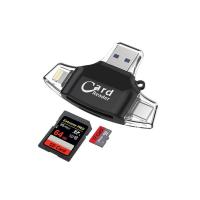 ราคา iDragon Card Reader 3 4in1 OTG Mini USB 2 0 TF SDการ์ดSlot for Lighting Type c Micro USB 2 0 การ์ดรีดเดอร์ (1260344882)