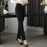 ราคา กางเกงสแล็คผู้หญิง ผ้ายืดทรงเดฟ สีดำ ไซส์S 4XL (3767363345)