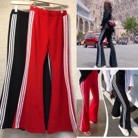 ราคา กางเกงวอร์มขาม้า งานนำเข้า100 มีป้ายห้อย ทรงสวย ผ้ายืด 2 สี ดำ แดง Freesize เอว 24 30 สพ 40 (7379709339)