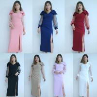 ราคา J57 เดรสสาวอวบ ผ้ายืดวูลเวฟ โบว์ยักษ์ใหล่ ผ้าแก้วตุ่ม แหวกหน้า (9104024894)