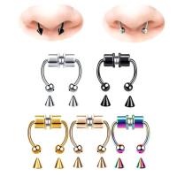 ราคา จิวจมูกแม่เหล็ก จิวจมูกหลอก จิวจมูกเกือกม้า J N155 (10230125574)