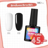 ราคา สีทาเล็บเจลขาว ดำ พร้อมส่ง (1022386868)