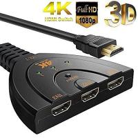 ราคา ตัวแปลง 4K 2K 3D 3 Port HDMI Switch 1 4b 4K Switcher HDMI Splitter 3 in 1 out Cable (2036675451)