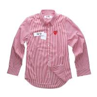 ราคา Comme Des Garcons Cdg Play เสื้อเชิ้ตแขนยาวผ้าฝ้ายลายขวางเสื้อเชิ้ตลาย (1316823805)