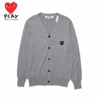 ราคา Comme Des Garcons Cdg Play เสื้อคลุมไหมพรมคอวีแขนยาวสําหรับผู้ชาย (1374504173)