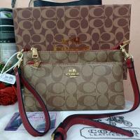ราคา Hi end กระเป๋า COACH คล้องมือ สะพาย งาน 3 ซิป (5079374861)