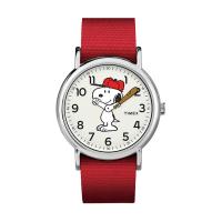 ราคา Timex TM TW2R41400 PEANUTS WEEKENDER RED นาฬิกาข้อมือผู้ชายเเละผู้หญิง สีแดง (10544424429)