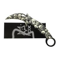ราคา มีดพับ คารัมบิต Fox ลายหัวกะโหลก มีดพก มีดเดินป่า karambit มีด OEM (14906332790)