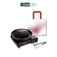 ราคา Seagull ชุดกระทะย่างบาร์บีคิว ฮีทบูสเตอร์ 32 ซม พร้อมเตาแก๊สปิกนิก แถมฟรีที่คีบอาหารและกระเป๋าผ้า (13314639654)