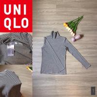 ราคา Uniqlo เสื้อคอเต่า ลายขวาง สีขาว ดำ (9703563910)