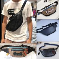 ราคา ของแท้ Coach กระเป๋าคาดเข็มขัดซิกเนเจอร์ กระเป๋าคาดเข็มขัดกันน้ำ กระเป๋าคาดเข็มขัดผู้ชาย F78777 (5195018315)