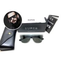 ราคา แว่นกันแดด Super Tuttolente flat top black ขนาด 55 18 145 mm ดีไซน์สุดเท่ โดนใจวัยรุ่น กันแดด 100 UV400 กล่องอุปกรณ์ (7240552603)