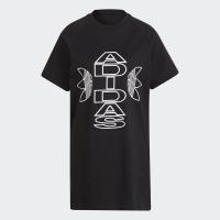 ราคา adidas ORIGINALS ชุดกระโปรงเสื้อยืด Varsity ผู้หญิง สีดำ H15813 (10460218580)