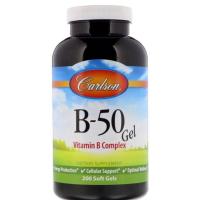 ราคา Carlson labs B 50 Gel Vitamin B Complex 200 Soft Gels (1416980614)