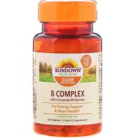 ราคา Sundown Naturals B Complex 100 Tablets วิตามินบีรวม บำรุงสมองและระบบประสาท (4415205194)