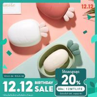 ราคา กล่องสบู่หัวไชเท้า กล่องสบู่ที่มีฝาปิด แท่นวางฟองน้ำพร้อมฝาปิดกันน้ำและความชื้นกล่องใส่สบู่ มีรูระบายน้ำ (7664805469)