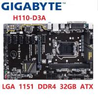 ราคา ส่วนลดปริมาณมาก btc เมนบอร์ดไบโอ Gigabyte GA H110 D3A btc LGA 1151 DDR4 USB3 1 USB2 0 32GB H110 D3A (10548193899)