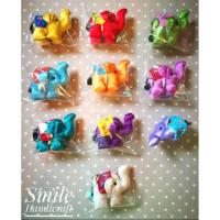 ราคา ขายส่ง แพ็ค 12 ตัว พวงกุญแจช้างผ้าไหมเทียม (1272944549)