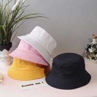 ราคา หมวกปีกรอบทรงสวยผ้าหนา หมวกบักเก็ต Bucket Hat หมวกสีพื้น (1275712873)