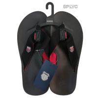 ราคา k swiss Hawaii KSW รองเท้าแตะผู้ชาย สีดำ แดง (1086785009)