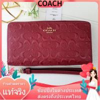 ราคา ของแท้ 100 COACH กระเป๋าสตางค์ผู้หญิง กระเป๋าสตางค์ยาวสองสีจับคู่ กระเป๋าสตางค์ผู้หญิง C7360 (15169368345)