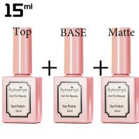 ราคา Top Coat เคลือบสีเล็บเจล base coat MATTE TOP UV LED Gel Polish Soak Off ทาเล็บเจล สีทาเล็บเจล สีเจล ยาทาเล็บเจล 15ML (9449260268)