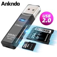 ราคา Ankndo 2 IN 1 อะแดปเตอร์การ์ดรีดเดอร์ สําหรับ PC Micro SD TF card Memory Reader Multi card Writer (15437512960)