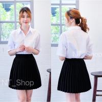 ราคา เสื้อนักศึกษาทรงบอย มีกระเป๋า Oversizedทรงผู้ชาย มีสาบหลัง รอบอก36 56 (12991167105)