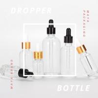 ราคา ขวดดรอปเปอร์กลมสีใส ขวดแก้ว ขวดแบ่ง ขวดหยด 5 10 15 20 30 50 100 มล (7350680121)