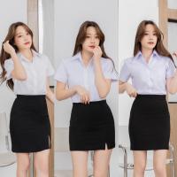 ราคา เสื้อนักศึกษาหญิง เสื้อนักศึกษา แขนสามเหลี่ยมถูกระเบียบ สีขาวนวล ขาวสว่าง ขาวโอโม่ SZ 32 48 (20017901671)