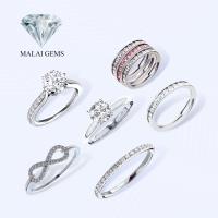 ราคา รวมแหวนเพชร รุ่นขายดี Malai Gems แหวนเพชร เงินแท้ 925 เคลือบทองคำขาว ประดับเพชรสวิส CZ แหวนเงินแท้ แหวนเงิน (12717514069)