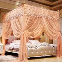 ราคา BY มุ้ง มุ้งกันยุง มุ้งประดับเตียงนอน พร้อมโครง สไตล์ยุโรป วินเทจ แบบเลื่อน มุ้งเจ้าหญิง ขนาด 3 5 7 ฟุต (7336628948)