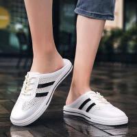 ราคา รองเท้าเปิดส้นชายเกาหลี รองเท้าเปิดส้นชายฤดูร้อน รองเท้าเปิดส้นชาย 2020 ใหม่ฤดูร้อนแสงนุ่มรองเท้าแตะผู้ชายรองเท้าป้องกัน (11423061725)