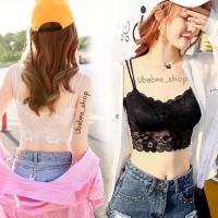 ราคา Sale สายเดี่ยวลูกไม้ 2 สาย ครึ่งตัว มีฟองน้ำในตัว ไม้2 (780009063)