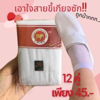 ราคา ถุงเท้าพยาบาล 12คู่ ตราช้าง ถุงเท้าพยาบาลสีขาว ถุงเท้าพยาบาลถุงเท้าข้อกลาง ถุงเท้าขาวข้อกลาง (5969130368)