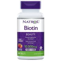 ราคา ของแท้ 100 NATROL BIOTIN STRAWBERRY 10 000 mcg 10000 mcg 60 TABLETS (13095634501)