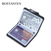 ราคา BOSTANTEN ซองใส่การ์ดวัสดุ pu แบบพกพา (14311381600)