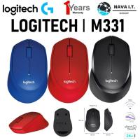 ราคา กรุงเทพฯด่วน1ชั่วโมง LOGITECH M331 WIRELESS SILENT PLUS BLACK BLUE RED ประกัน 1 ปี (5835826831)