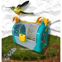 ราคา กรงพกพามีสายสะพาย สำหรับ หนูแฮมเตอร์ ชูก้า กระรอก นก และสำหรับฟันแทะ ขนาด สูง14 กวาง22 ข้าง12ซม (18829685013)