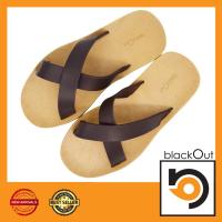 ราคา BlackOut Cross รองเท้าแตะ หูไขว้ รองเท้ายางกันลื่น พื้นทอง หูน้ำตาล (1597791964)