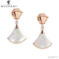 ราคา Bvlgari divas dream series pearl and Fritillaria 925 silver rose gold dress ต่างหูผู้หญิง (11897136146)