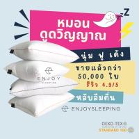 ราคา enjoysleeping หมอนขนเป็ด เทียม หมอนดูดวิญญาณ หมอนโรงแรม ใยไมโคร ห่านเทียม กันไรฝุ่น micro hotel pillow 19x29 นิ้ว นุ่ม ฟู เด้ง (878646088)