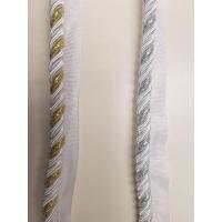 ราคา เชือกกุ๊น ถักเกลียว สีขาวดิ้นทอง สีขาวดิ้นเงิน หนา 10 มม เชือกถักผ้าม่าน ม้วนละ 100 หลา 90 เมตร (4017992004)