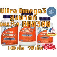 ราคา Omega สูง น้ำมันปลา Ultra Omega 3 และ Omega 3 D Fish oil DHA 300 EPA 600 mg Now Food บำรุงสมอง วิตามิน 180 Softgel (8263707472)
